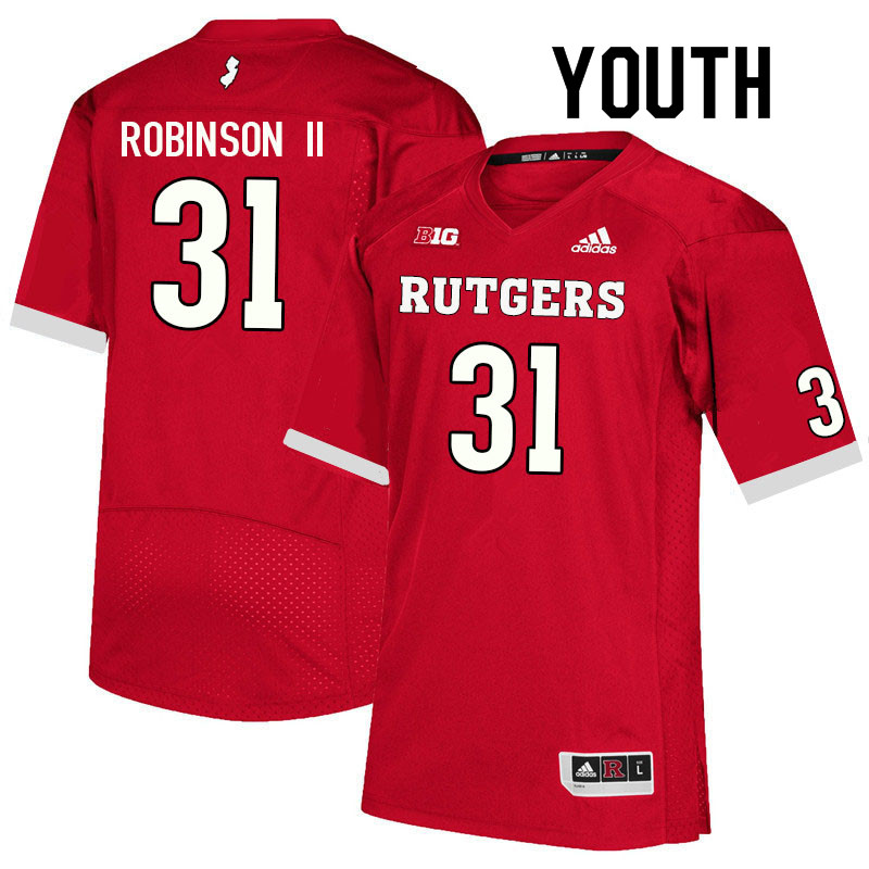 Youth #31 Michael Robinson II Rutgers Scarlet Knights College Football Jerseys Sale-Scarlet